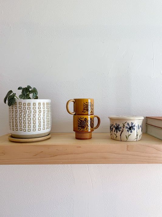 Maple Wood Floating Shelf with Hidden Bracket, Floating Shelves for Kitchen Storage