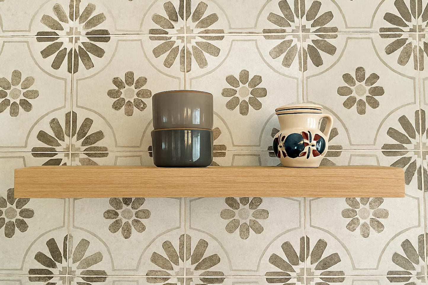 Solid White Oak Floating Shelf: Modern Home Decor, Hidden Metal Bracket