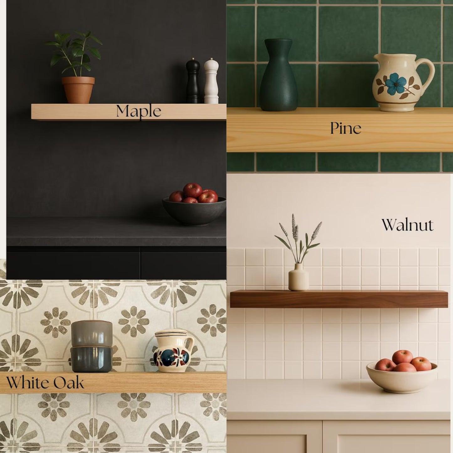 Solid Walnut Floating Shelf: Modern Home Decor, Hidden Metal Bracket