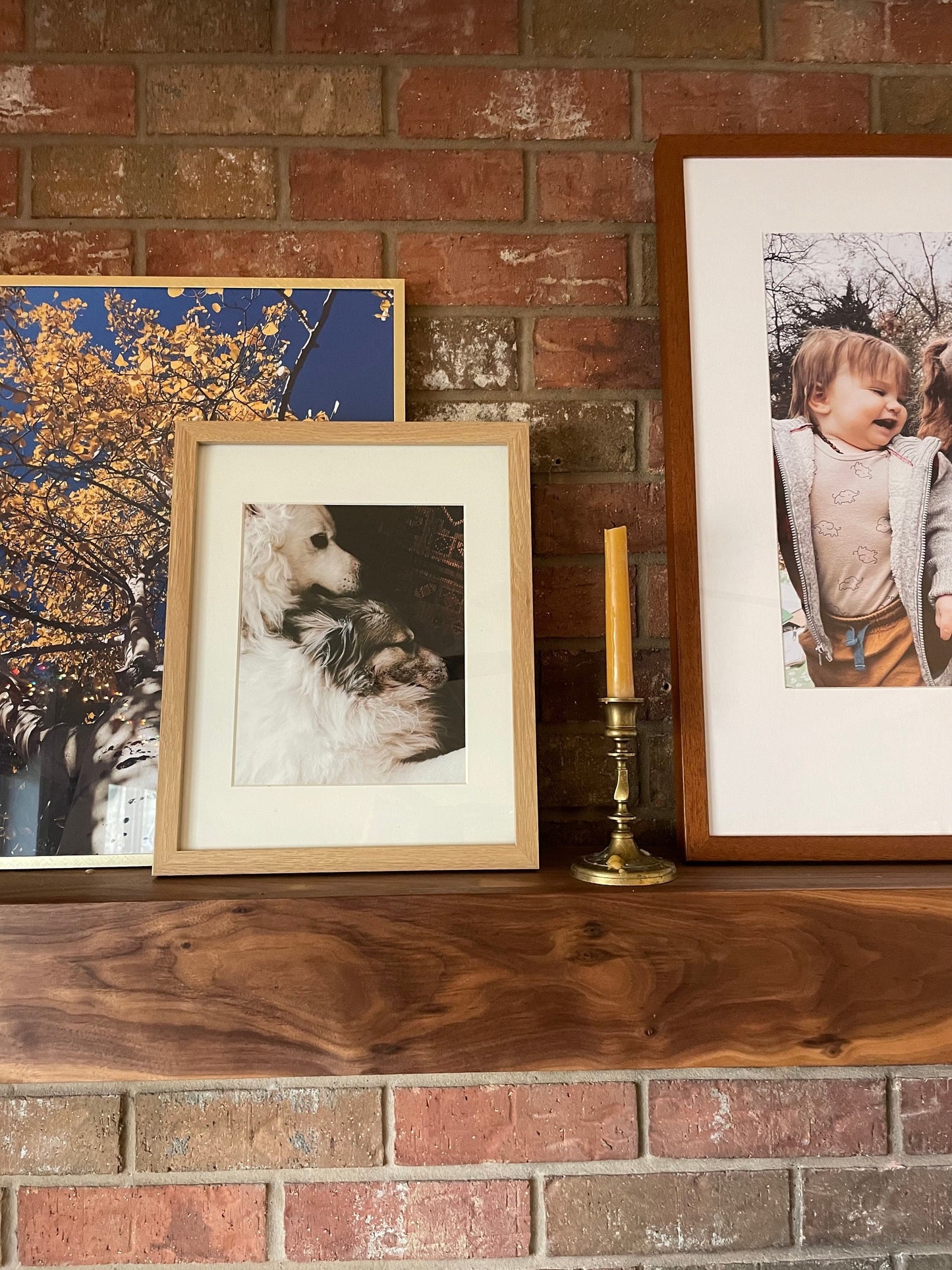 Walnut Wood Floating Mantel for Fireplace with Bracket, Heavy Duty Walnut Fireplace Mantel, Rustic Fireplace Mantel